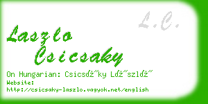 laszlo csicsaky business card